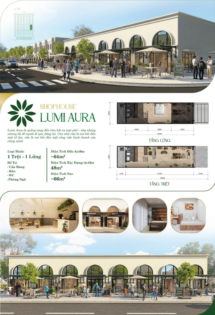 Chi tiết thiết kế Shophouse Lumi Aura