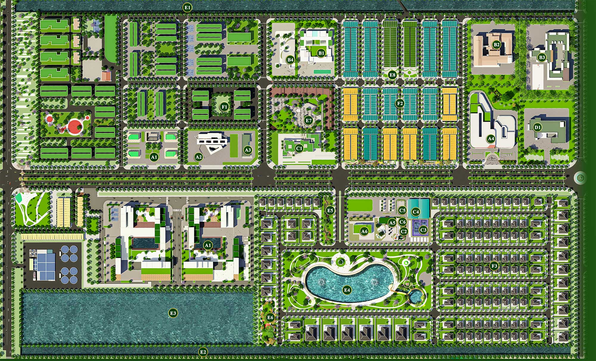 Bản đồ tiện ích Phước Đông New City